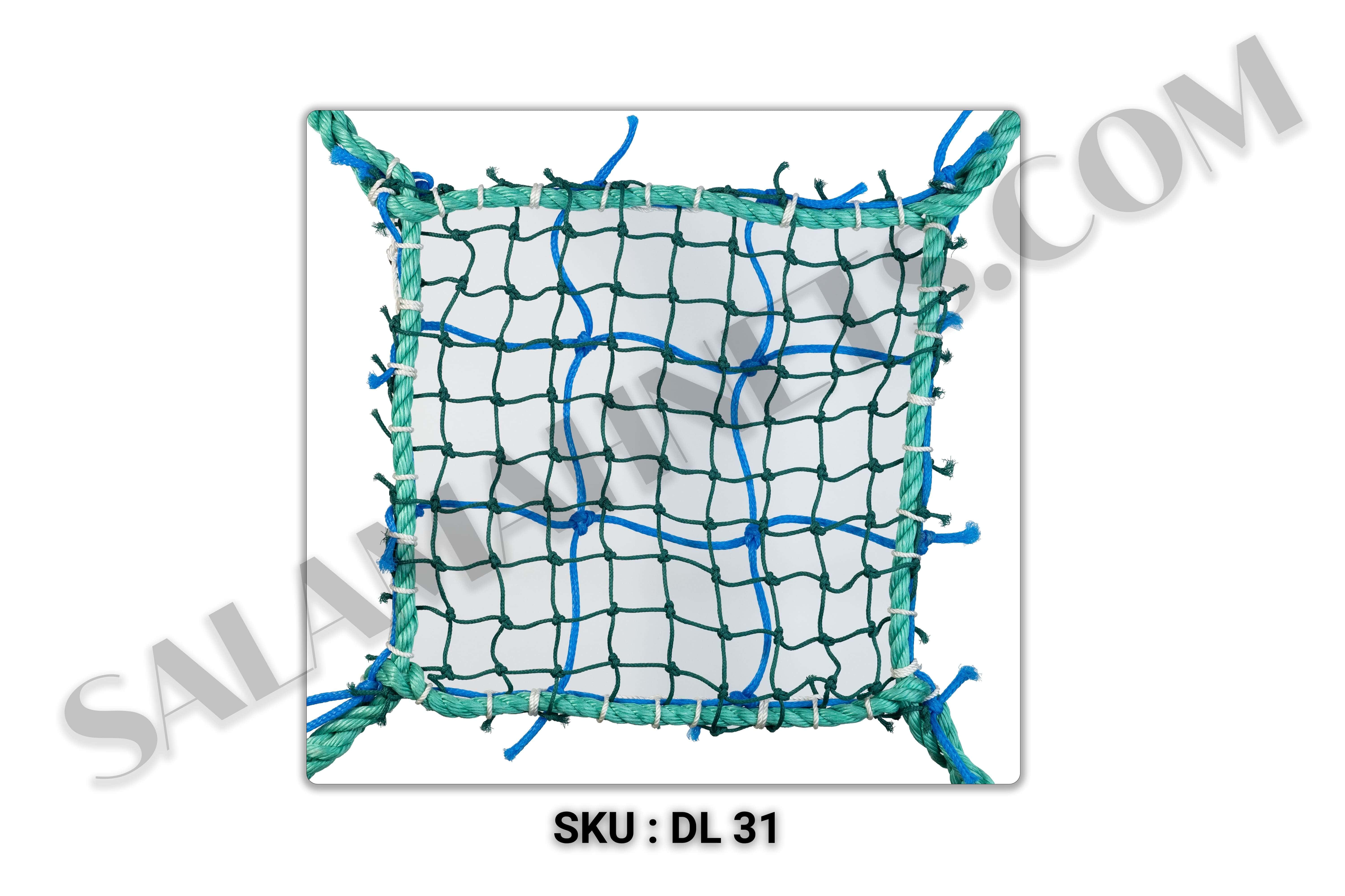 5mm Braided, 100 mm mesh, Double Layer with 2.5mm twine, 35mm braided Safety Net