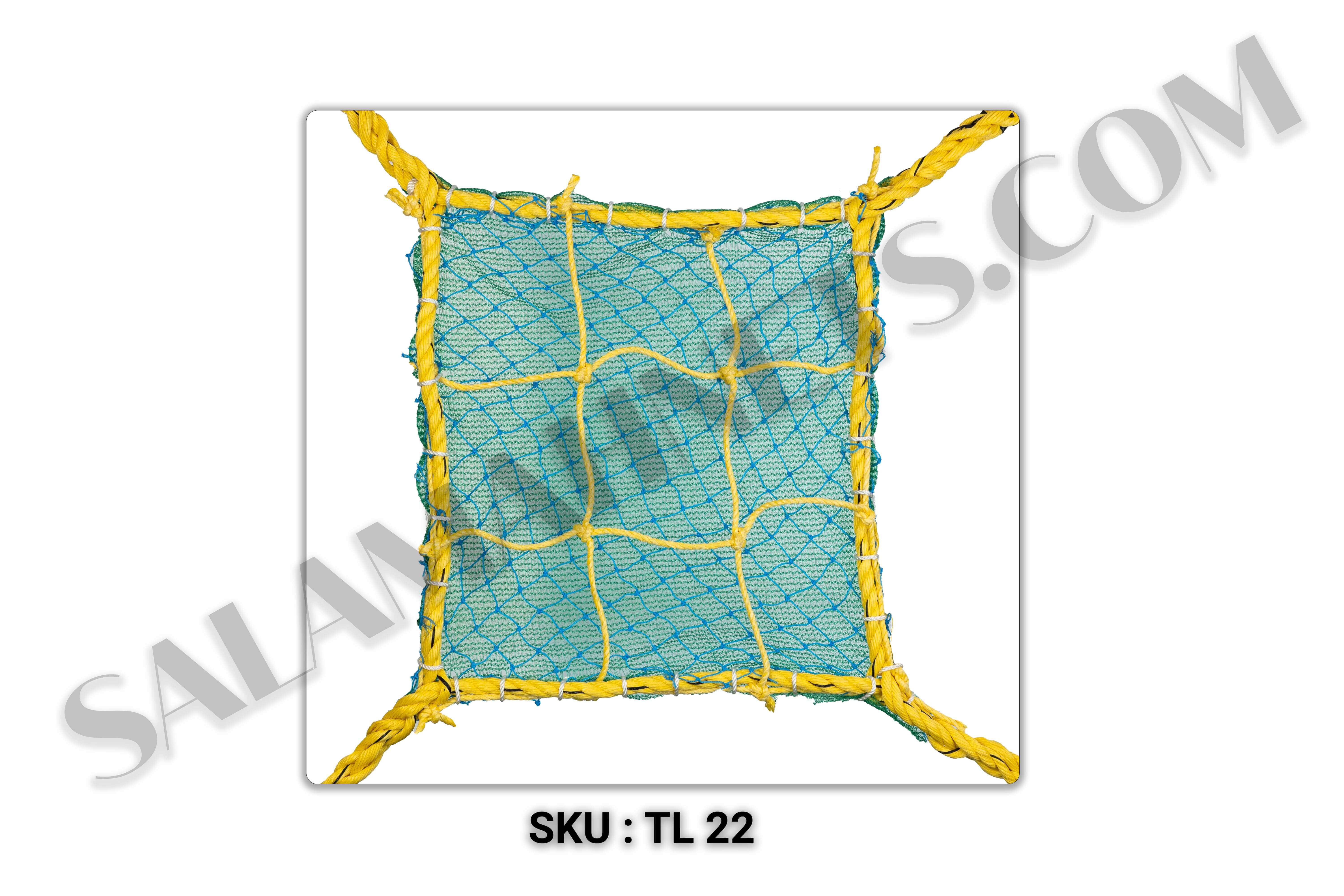 4MM PP Machine Knotted Fish Net with Monofilament Triple Layer Safety Net