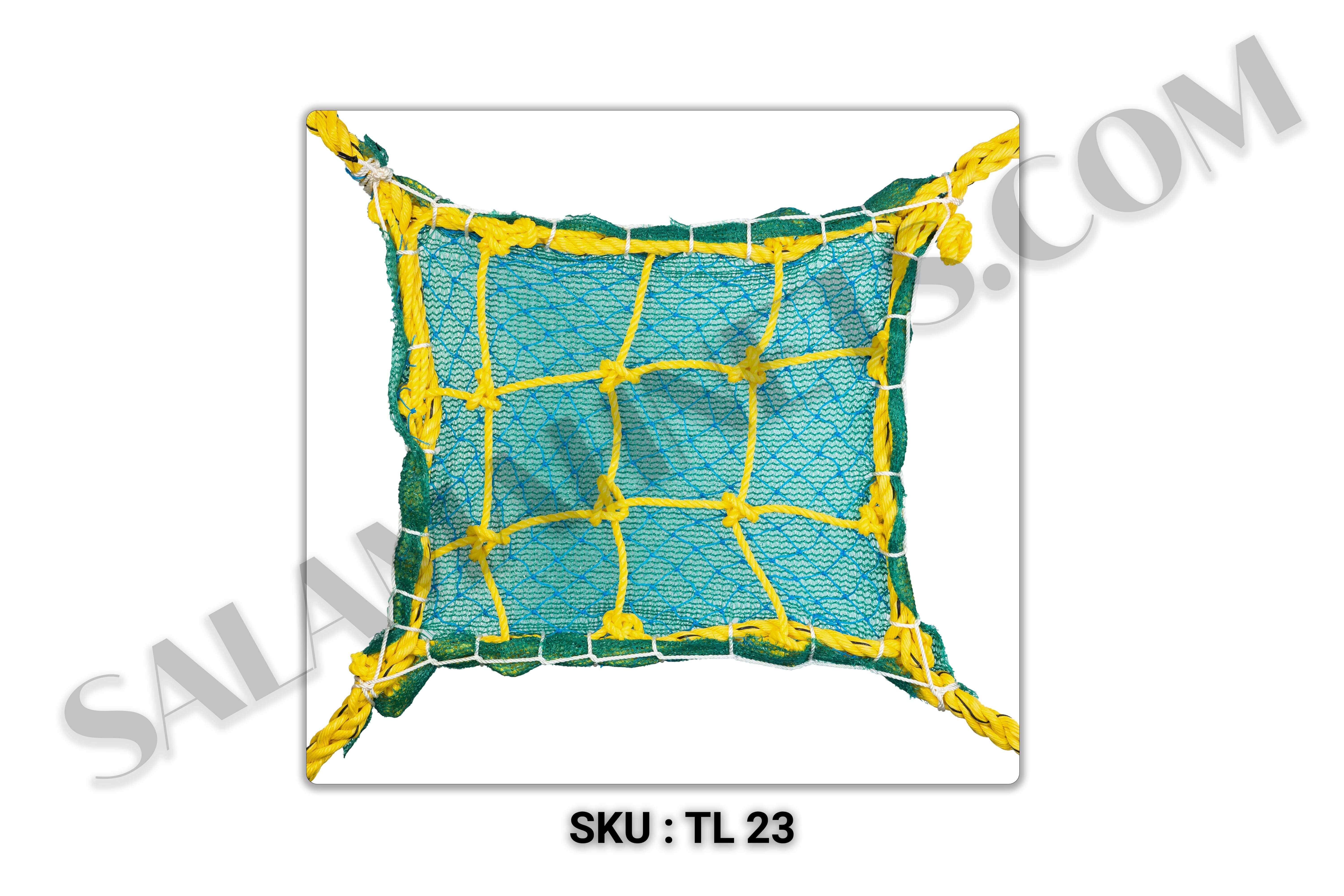 6MM PP Hand Knotted Fish Net with Agro Tape Triple Layer Safety Net