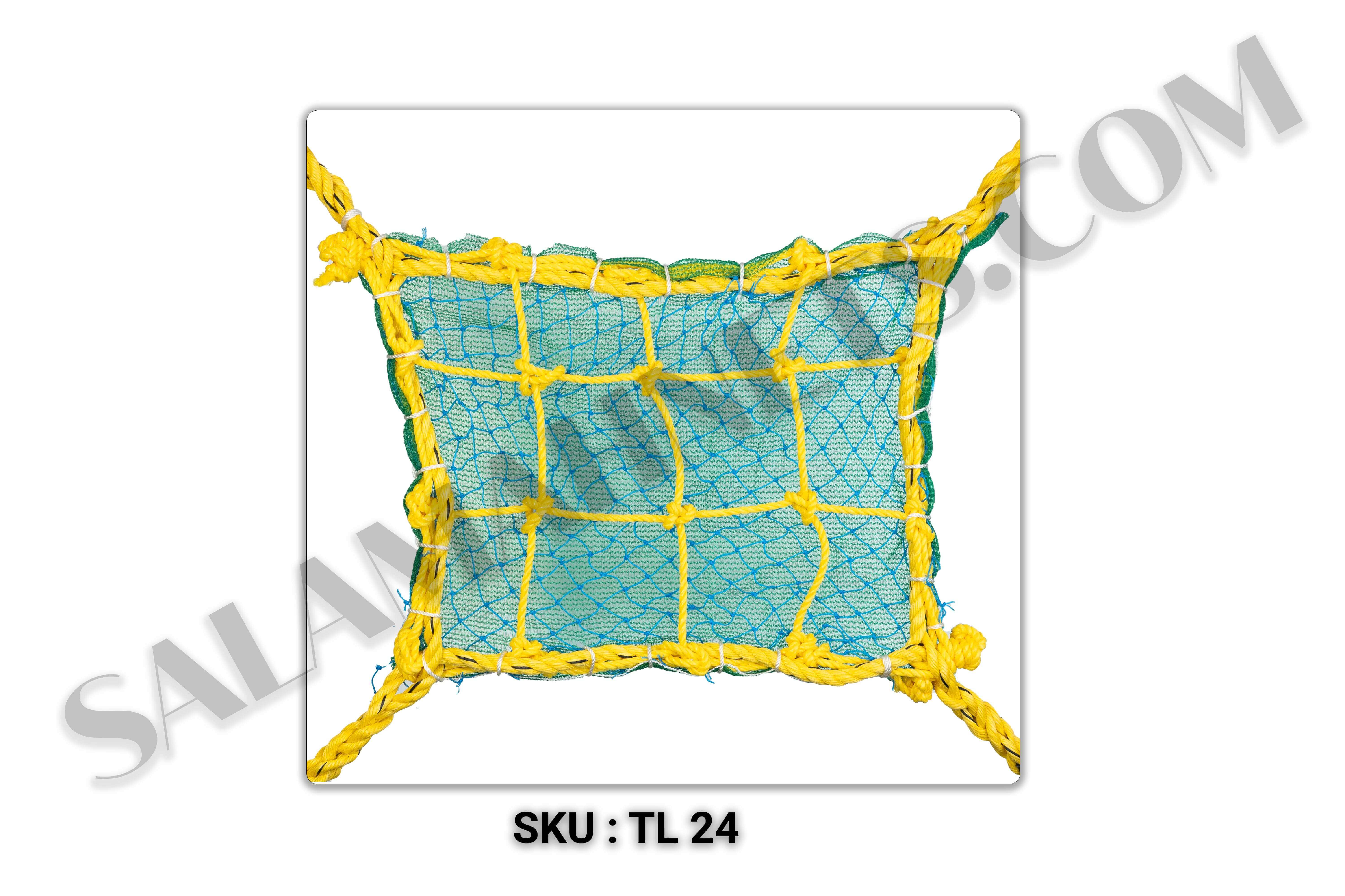 6MM PP Hand Knotted Fish Net with Monofilament Triple Layer Safety Net