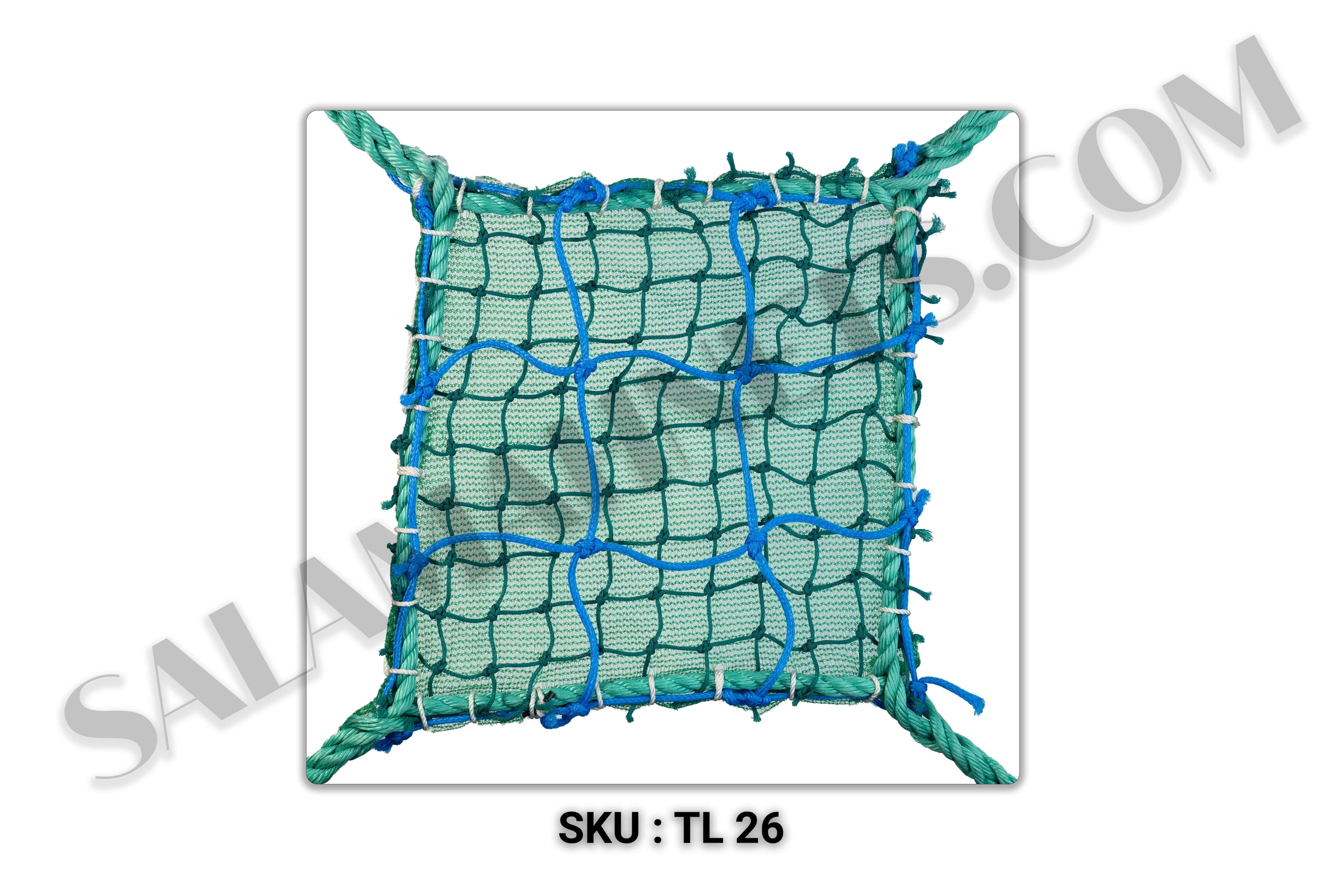 5mm Braided, 100mm mesh Plus 2.5mm Braided, 35mm mesh Plus Monofilament Triple Layer Safety Net