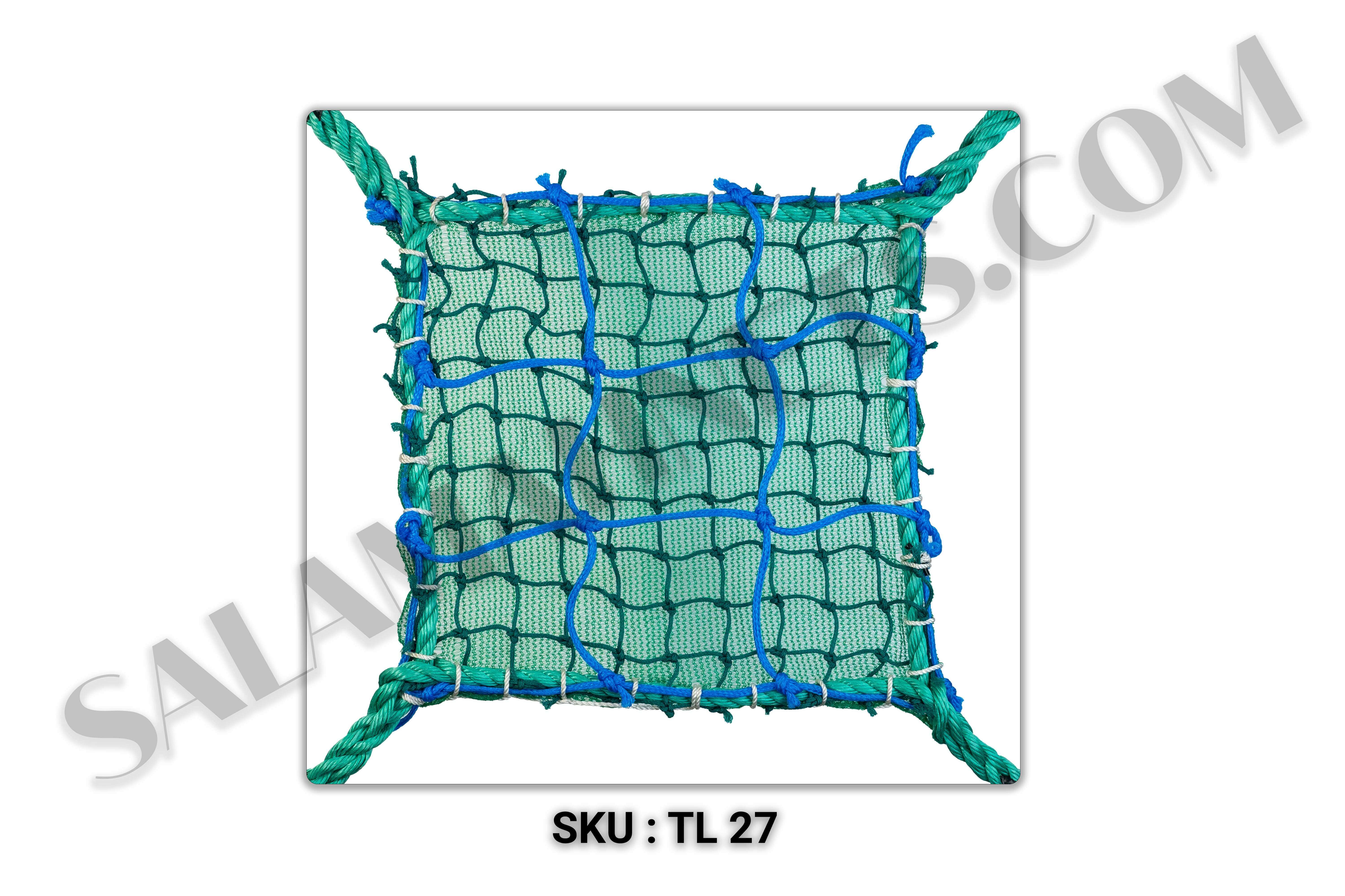 5mm Braided, 100mm mesh Plus 2.5mm Braided, 40mm mesh Plus Monofilament Triple Layer Safety Net