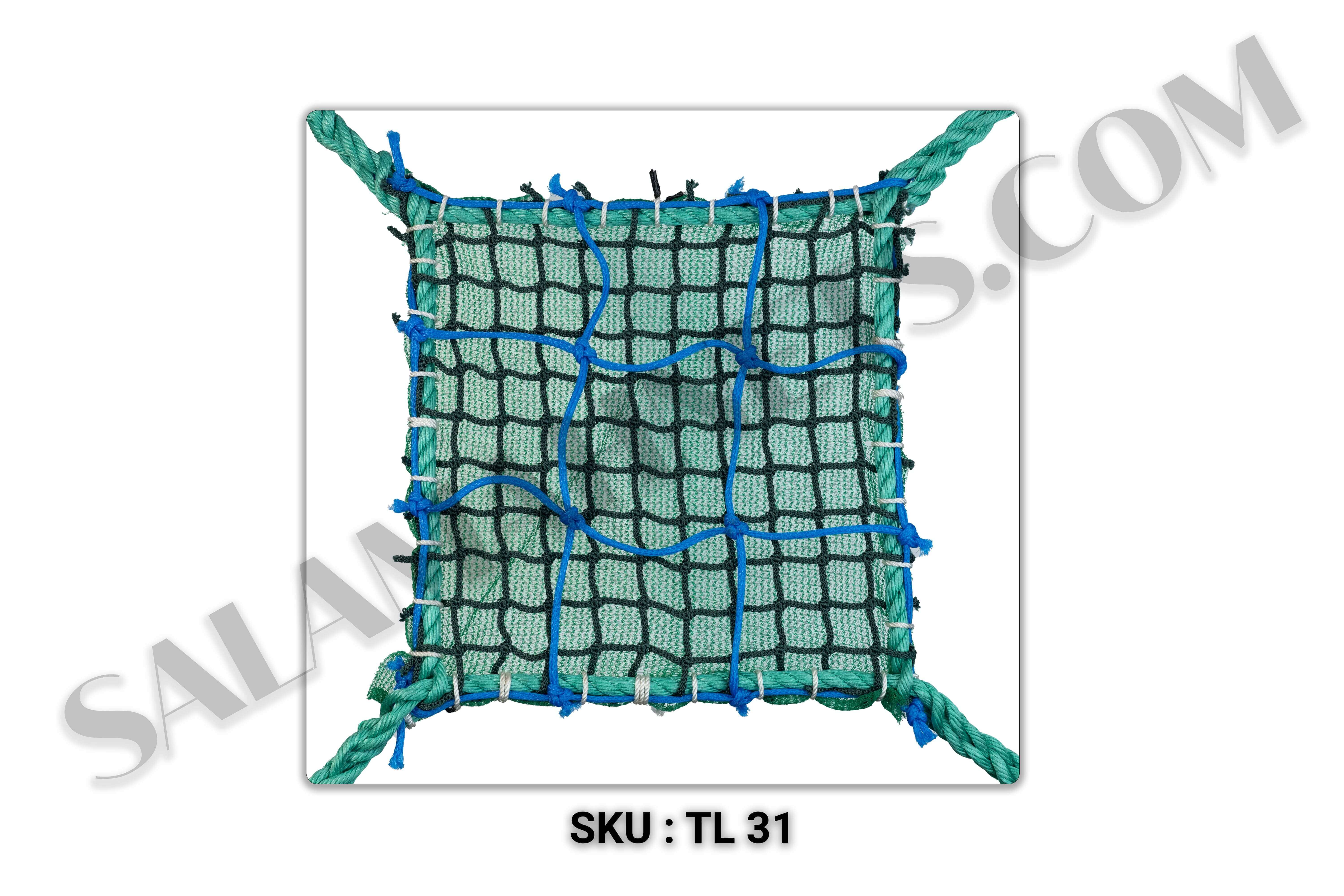 5mm Braided, 100mm mesh Plus 3MM Twine, 30MM Mesh Knotless DSN Plus Monofilament Net Triple Layer Safety Net