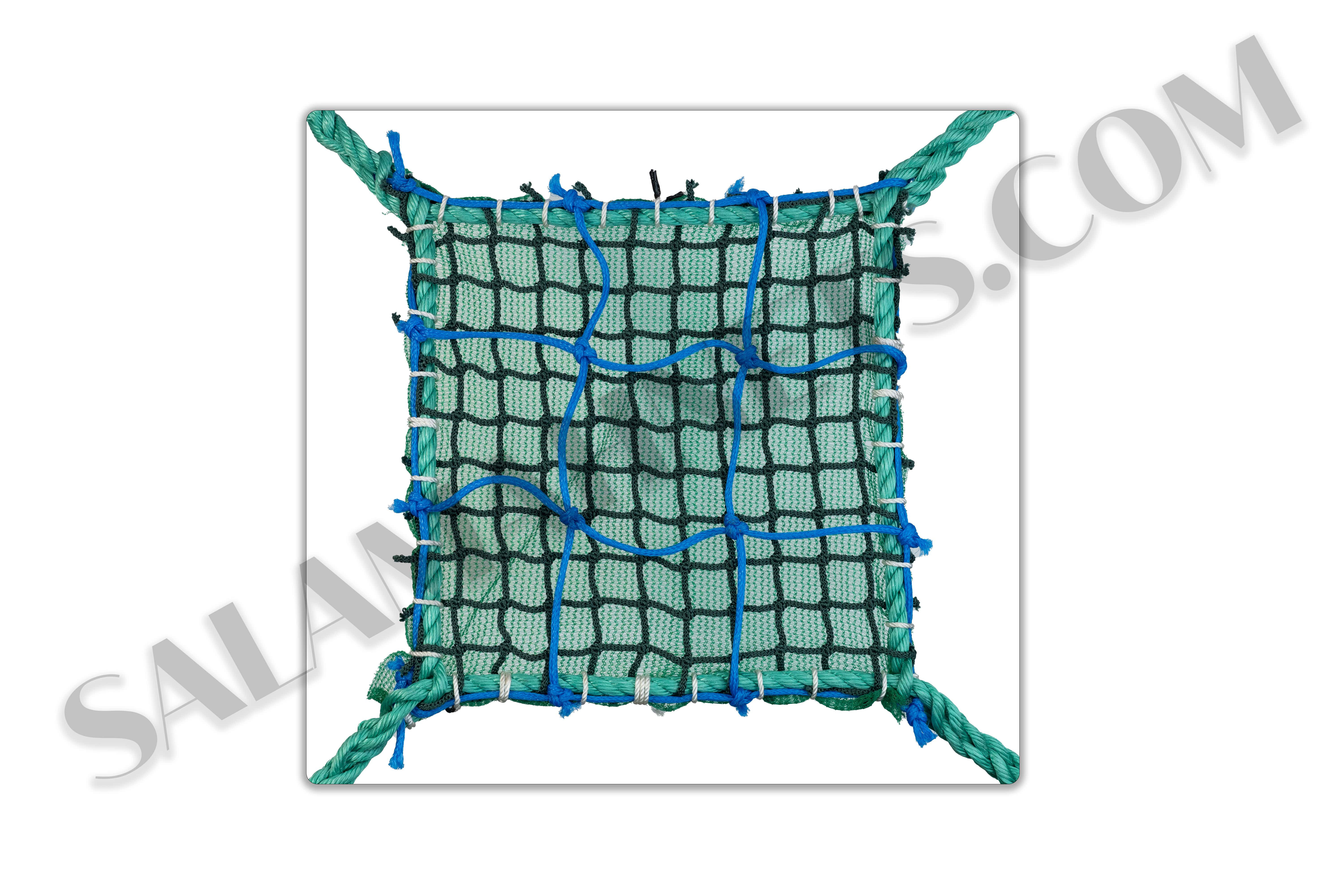5mm Braided, 100mm mesh Plus 3MM Twine, 35MM Mesh Knotless DSN Plus Monofilament Net Triple Layer Safety Net