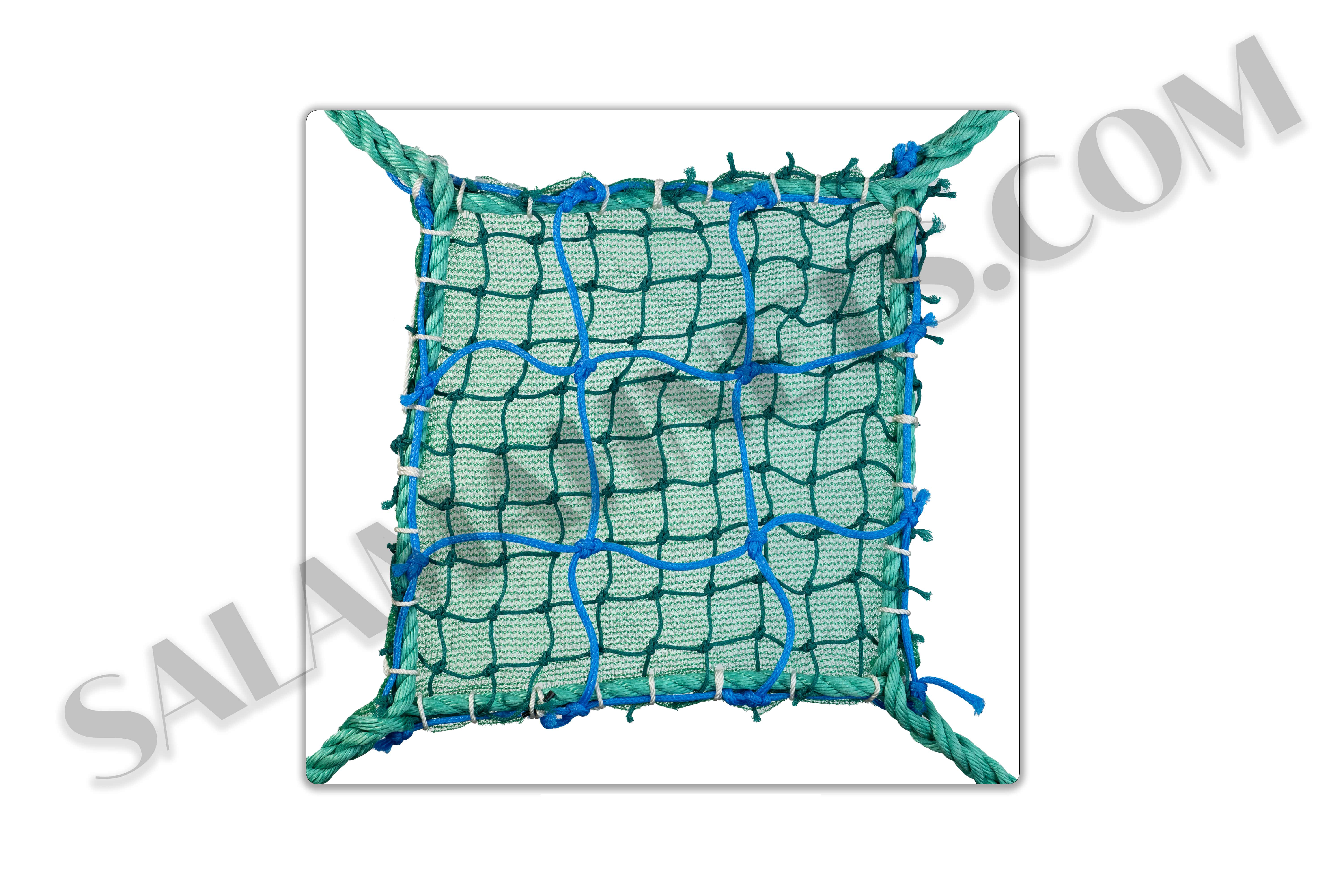 5mm Braided, 100mm mesh Plus 2.5mm Braided, 30mm mesh Plus Monofilament Triple Layer Safety Net