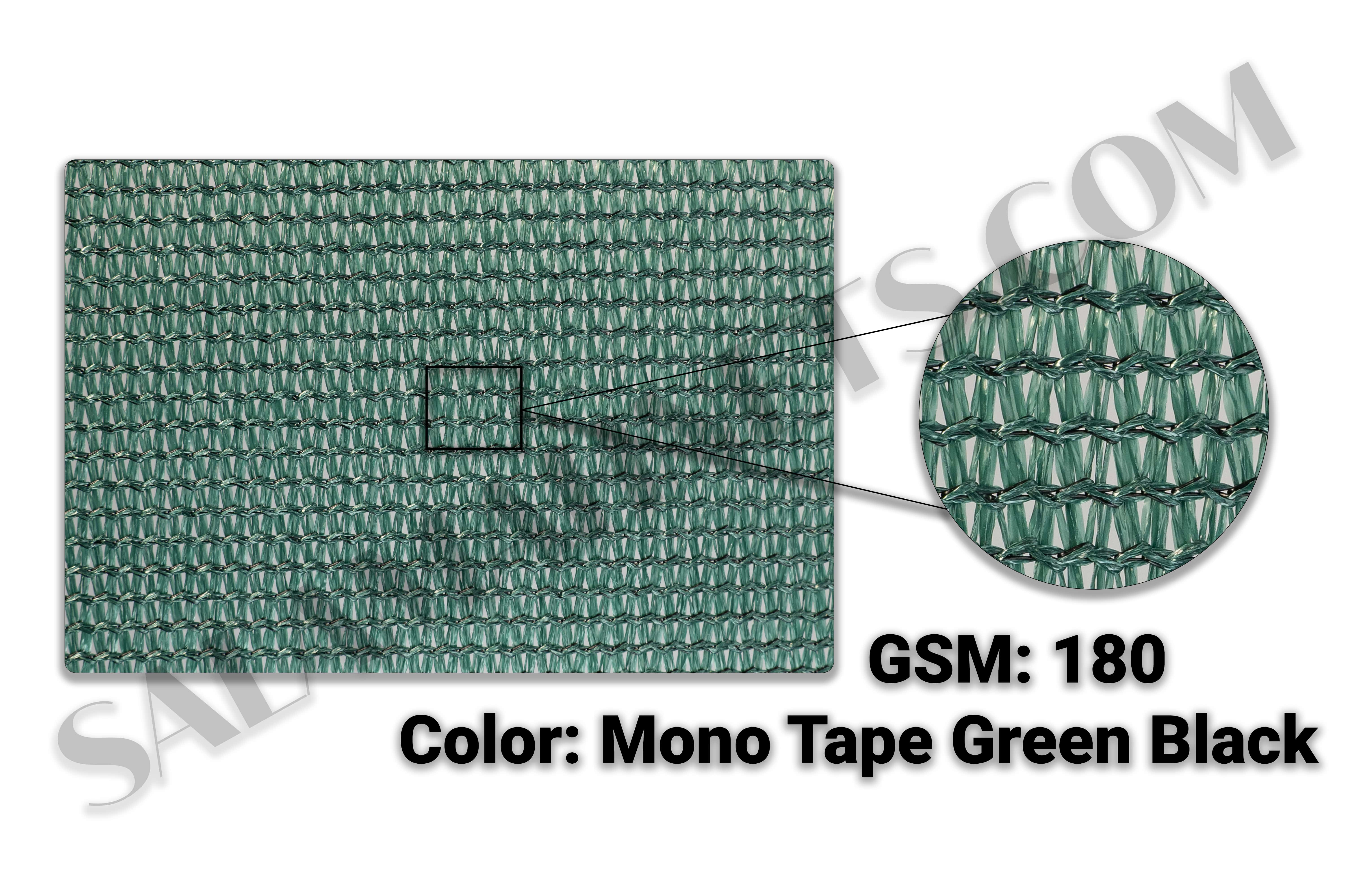 Salamah Agro Mono Tape Green Black Shade Net | 180 GSM