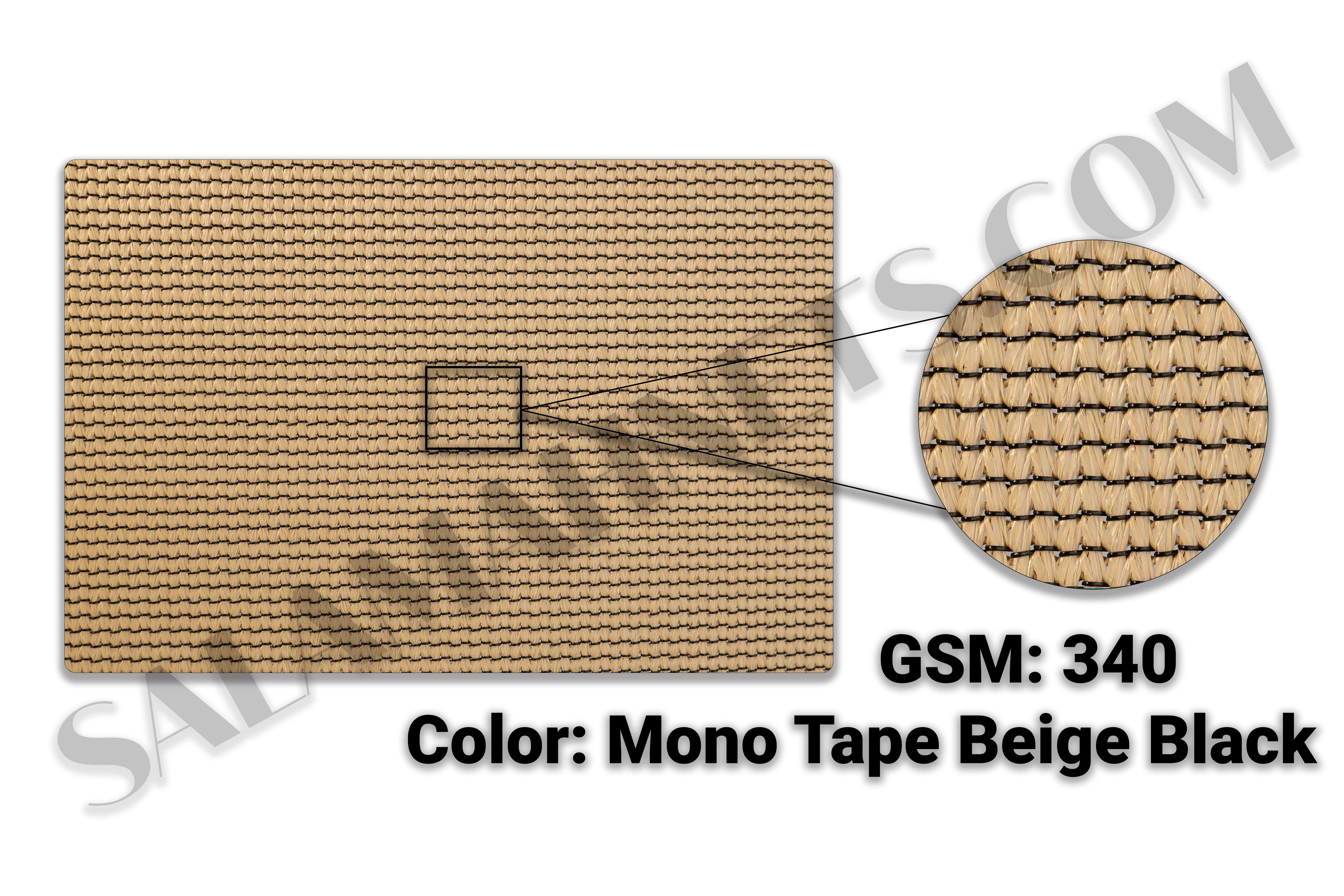 Salamah Agro Mono Tape Beige Black Shade Net | 340 GSM