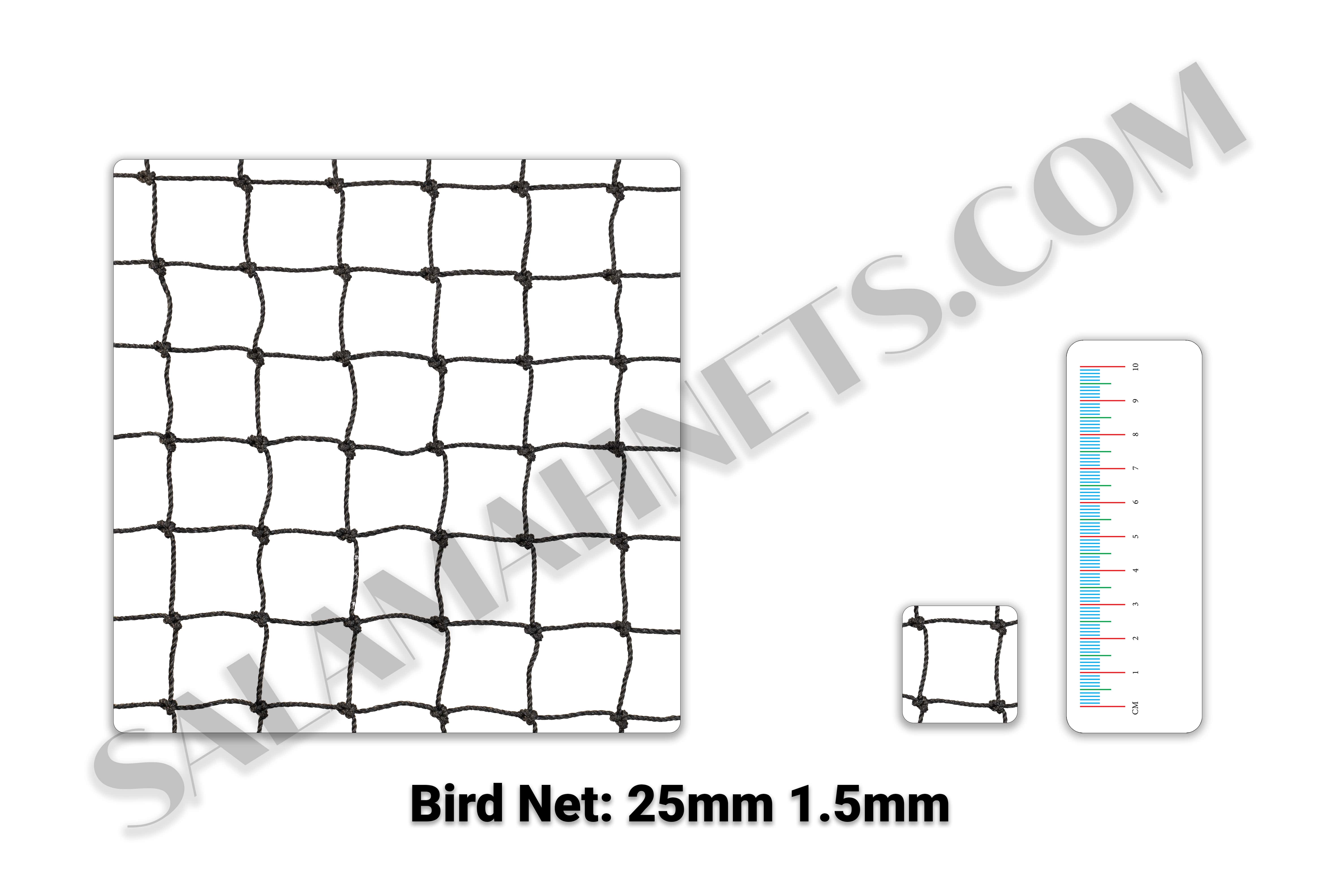 Salamah 25MM HDPE Twisted Net | 1.5MM Thickness |  fine mesh Golf Nets